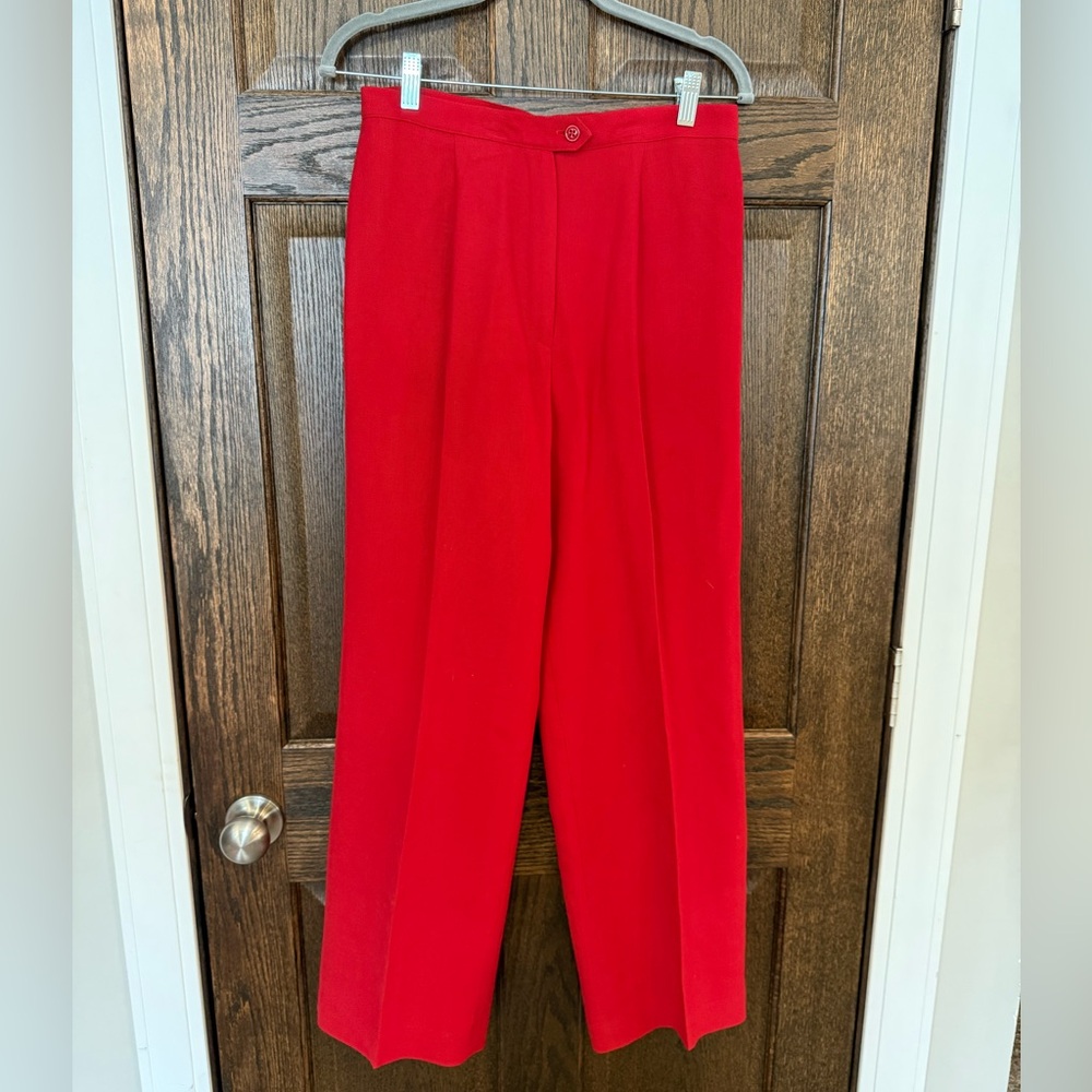 Vintage Ralph Lauren Red Wool Trousers Size 12 Excellent condition